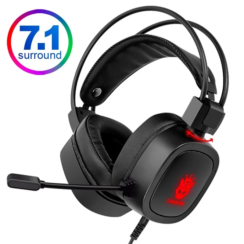 Гарнитуры геймера Игровые наушники USB 7 1 игровая гарнитура компьютерные