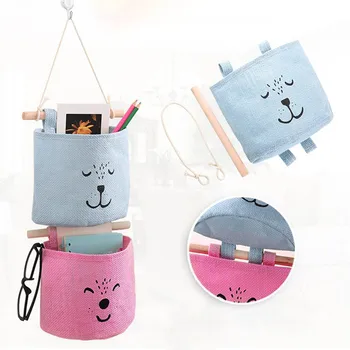 

Home Kitchen Bathroom Sundries Storage Wall Hanging Door Toy Small Object Pocket Hanging Bag Storage Bag #YL10