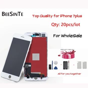 

20pcs/lot Lcd for iPhone 7 plus screen Assembly Replacement Touch Screen Digitizer no dead pixel for touch phone display monitor