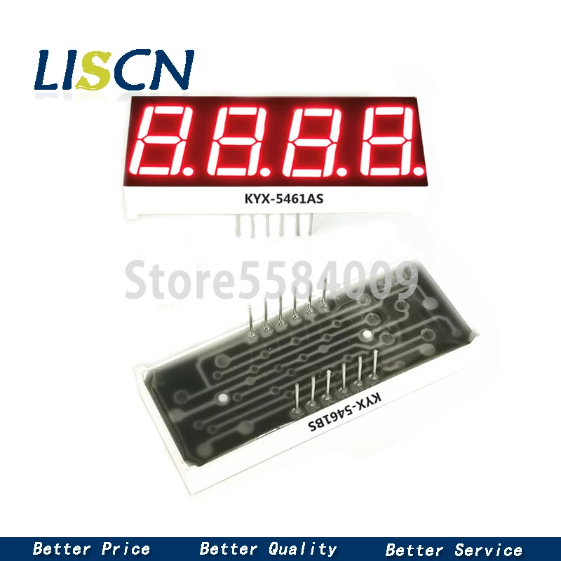LED Display 2PCS 4 Digit Common Cathode Anode Digital Tube