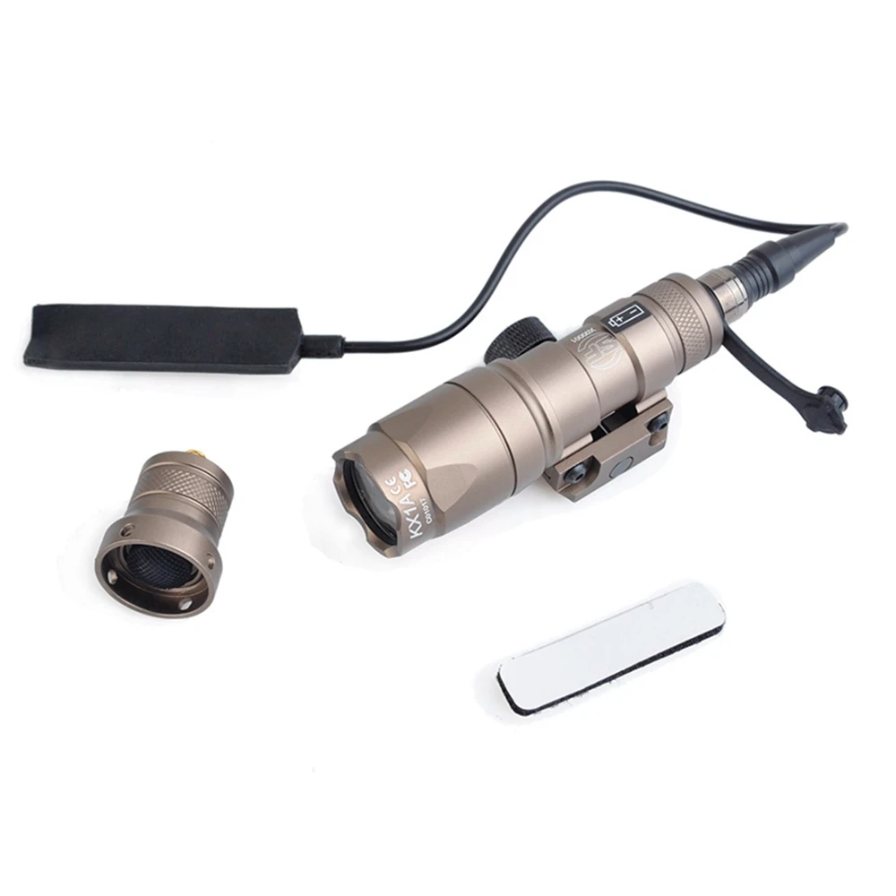 M300 Tan WADSN Airsoft Surefir M300 мини-светильник для разведчика PEQ-15 LA5C IR красный лазерный двойной контроль переключатель с увеличенным давлением Тактический светильник для вспышки - Цвет: M300 Tan