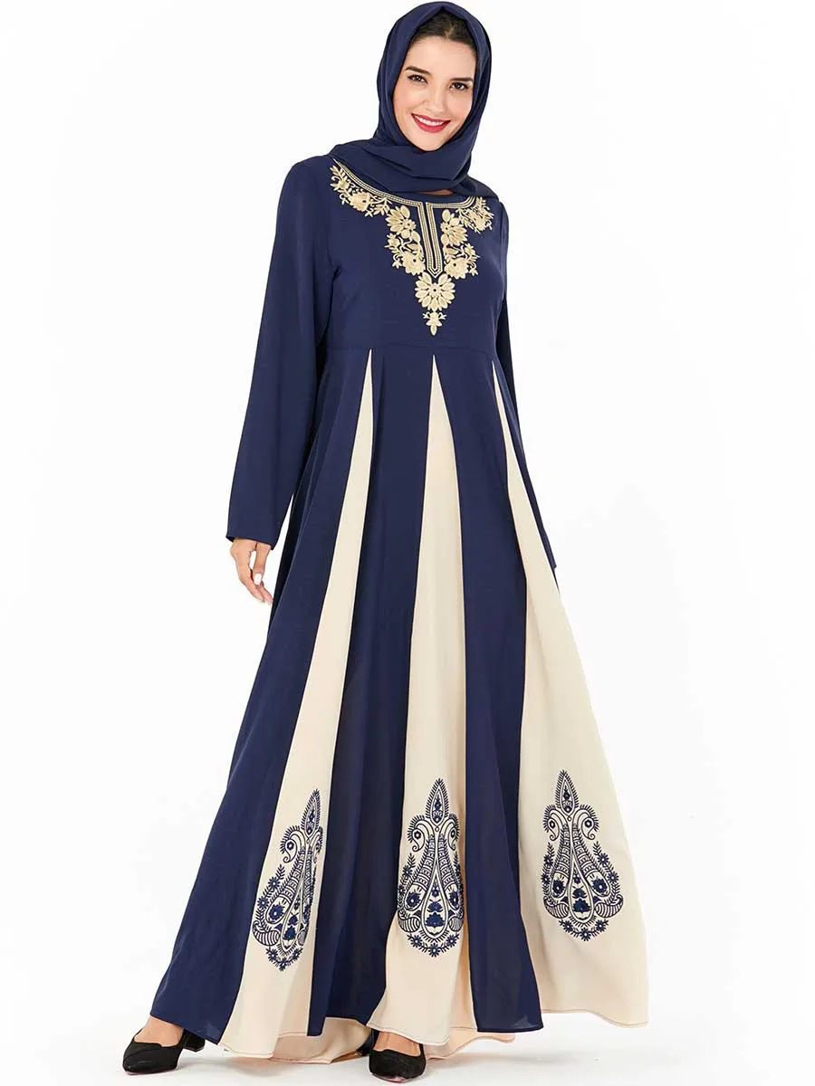 Дубай Кафтан платье мусульманские Вечерние abaya женские арабские кружева Patchwork Ain лоскутное Турция ислам молитва Восточный халат из марокена платья