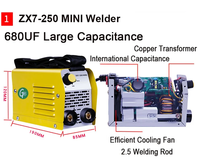 ZX7-250溶接機 携帯式 ハンディタイプ アーク溶接機 220V家庭用 2022年版】