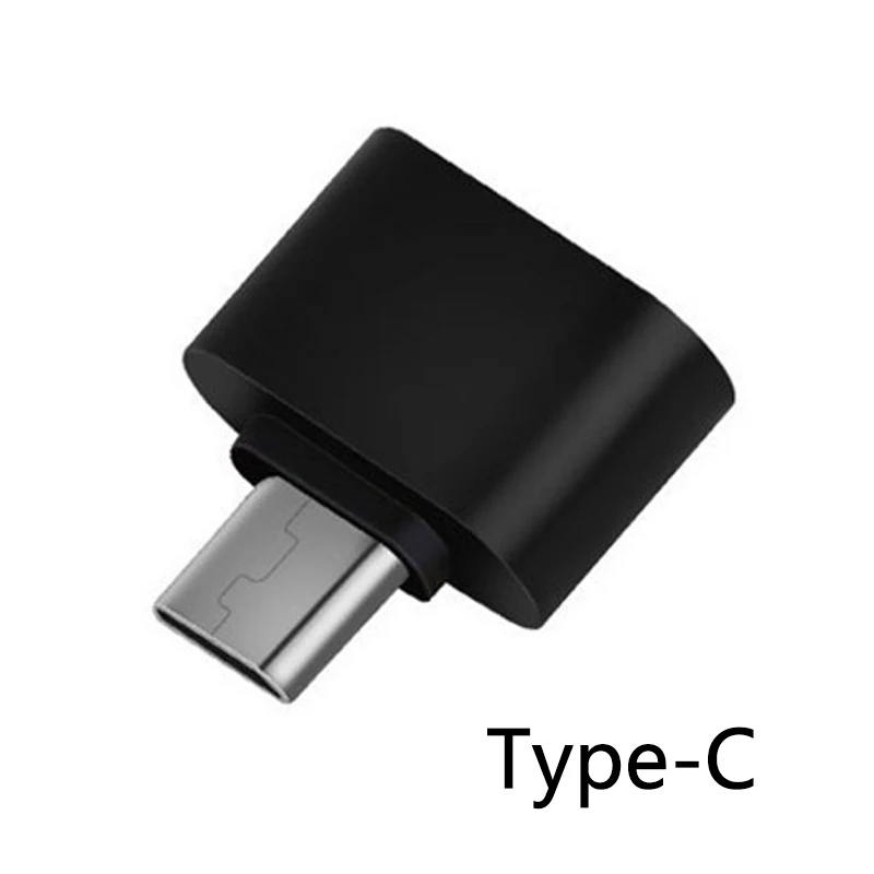 OTG type C к USB адаптер мини OTG конвертер Универсальный USB C разъемы разъём type-C разветвитель для передачи данных MACBOOK - Цвет: back Type C OTG