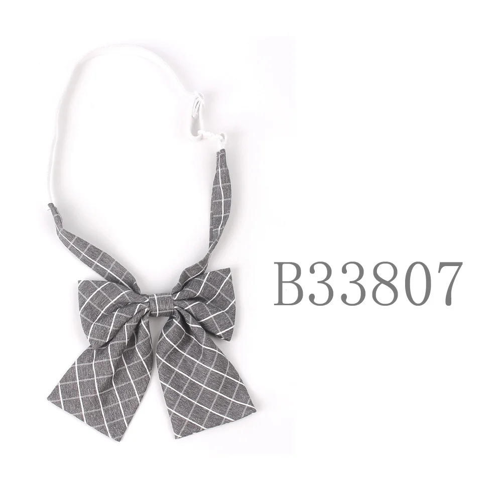 B33807 Женский Галстук, клетчатый шейный галстук для дам, костюмы, 7 см. Галстуки, тонкие резинки для девочек, Gravatas, резиновый галстук для мальчиков - Цвет: B33807