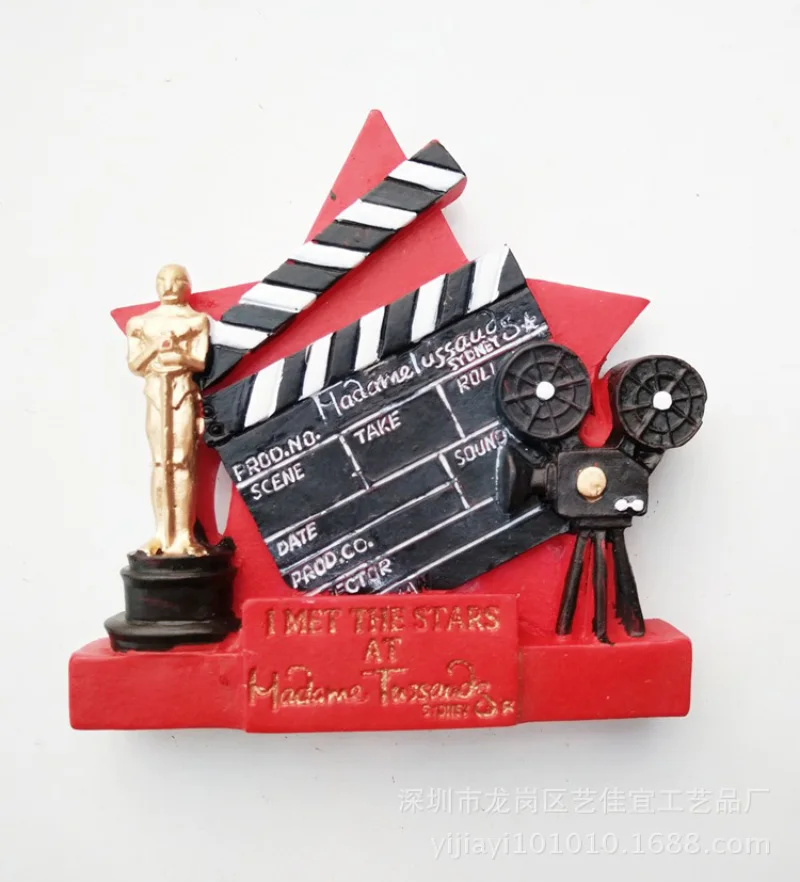 

3D refrigerator magnet Sticker Resin souvenir American Oscar statuette model creative home decoration