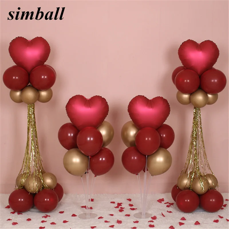 

1set Happy Birthday Balloon Stand Metal Balloon Holder Column Baby Shower Kids Birthday Party Decor Kid Adult Accessories Holder