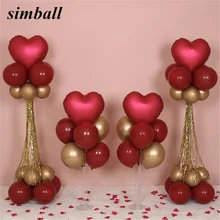 1 juego globo de feliz cumpleaños soporte de globo de Metal columna Baby Shower chico s cumpleaños fiesta decoración chico adultos Accesorios titular de la(China)