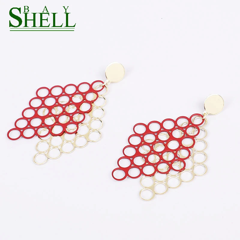 

Shell Bay Metal Earrings 2020 Drop Earrings Jewelry Fashion Women Pendientes Earrings Boho Geometric Simple Punk Earring Girls