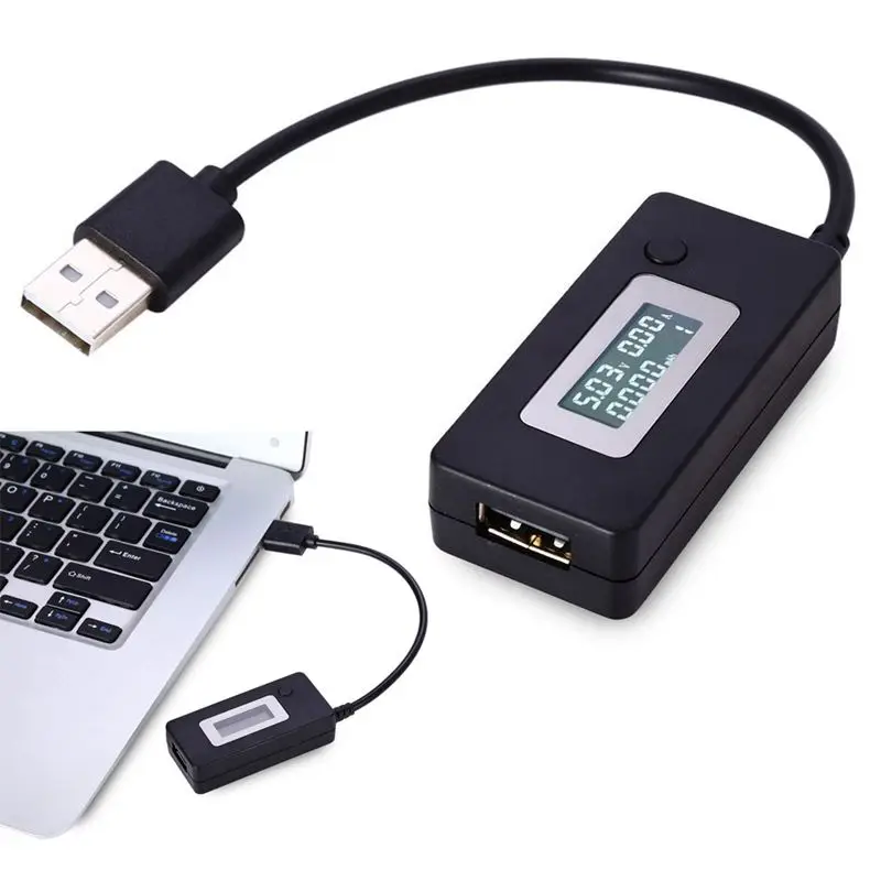 ЖК-дисплей USB детектор Вольтметр Амперметр зарядное устройство Емкость тестер метр Напряжение Ток зарядное устройство QC2.0 3-15 в