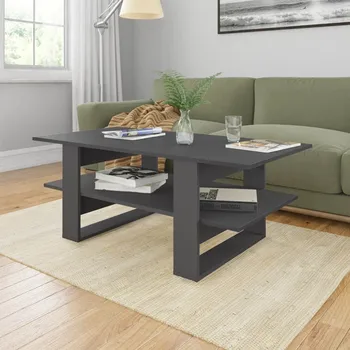 

Living Room Furniture Double Layer Rectangle Tea Coffee Table Home Furniture Side Table Coffee Table With a Shelf