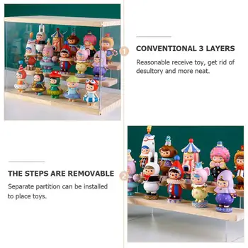 

Handmade Model Display Box Manual Model Display Rack Multi-Purpose Display Container Dust Proof Display Box Doll Storage Box