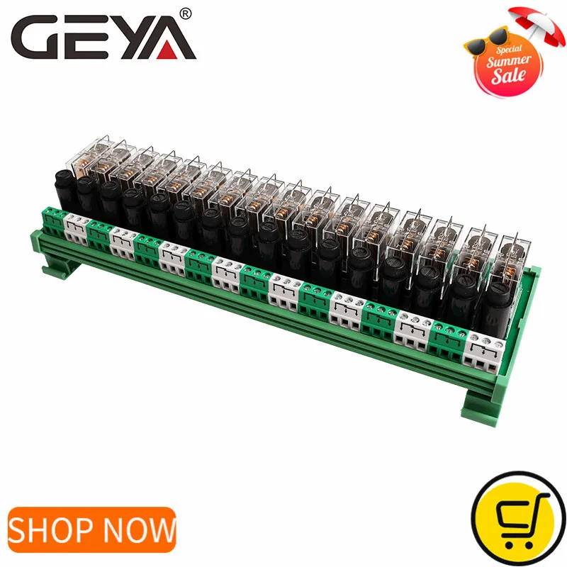 GEYA NGG2R 16 каналов Omron Реле модуль с предохранителем 12VDC 24VDC реле ПЛК 1NO1NC |