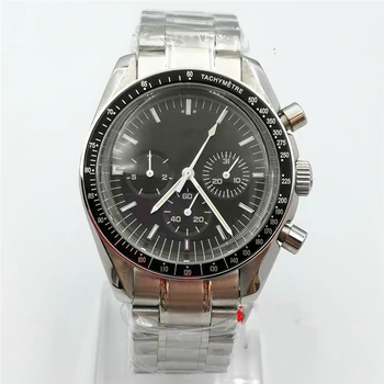 

BLIGER 40mm black sterile dial stainless strap date indicator mineral glass automatic movement men's watch