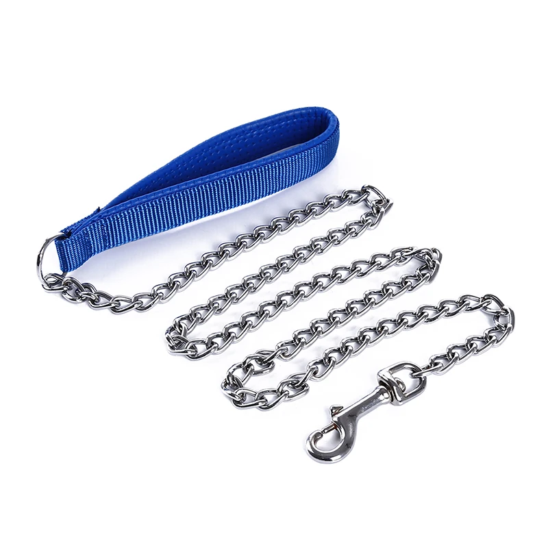 blue 3.5mm Высококачественные металлические ошейники для собак, кожаный домашний питомец с индивидуальной надписью, ошейник для собак, поводок для маленьких, средних и больших собак - Цвет: blue 3.5mm