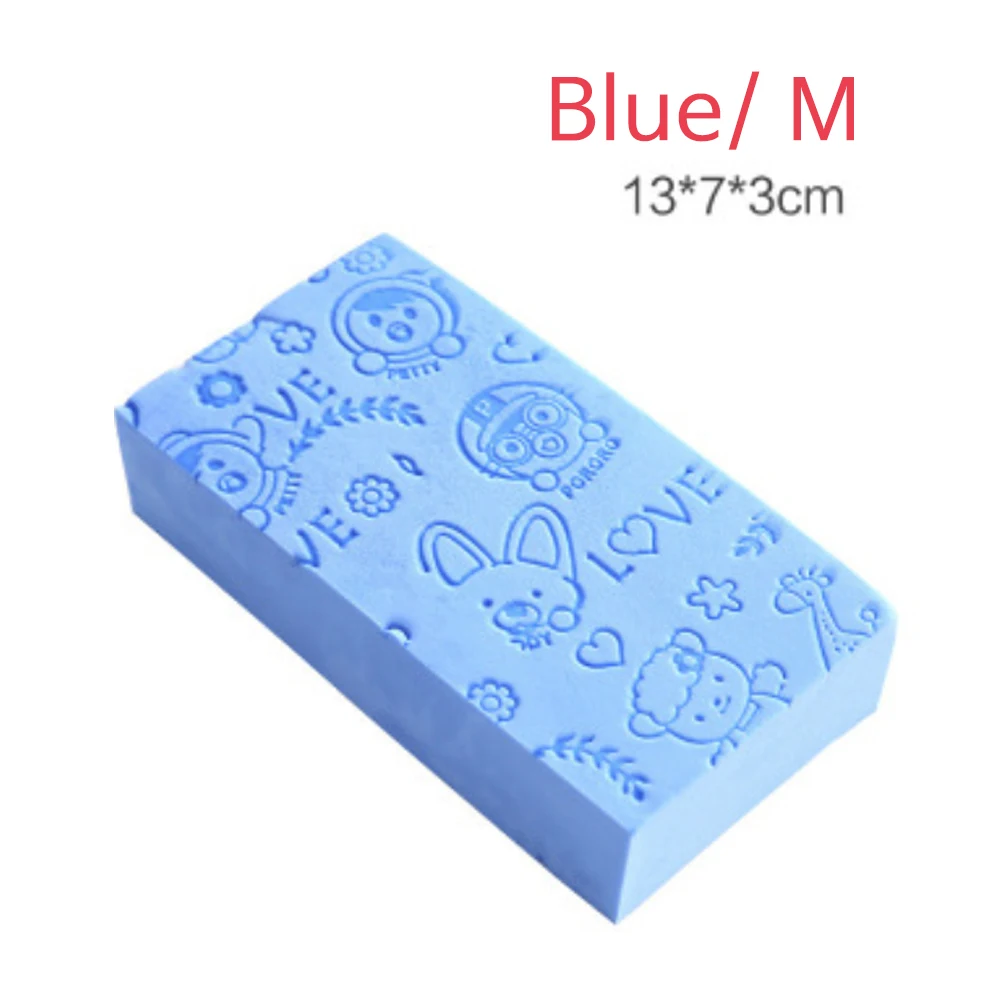 Ultra Soft Bath Sponge Square Woman Multifunction Durable Gift Scrubber Sponge Exfoliating Shower Sponge Towel Family - Цвет: Blue
