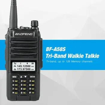 

Baofeng BF-A58S High Power Tri-Band UVF10 8W CB Ham Radio LCD Display FM Transceiver 128CH Scanner Walkie Talkie
