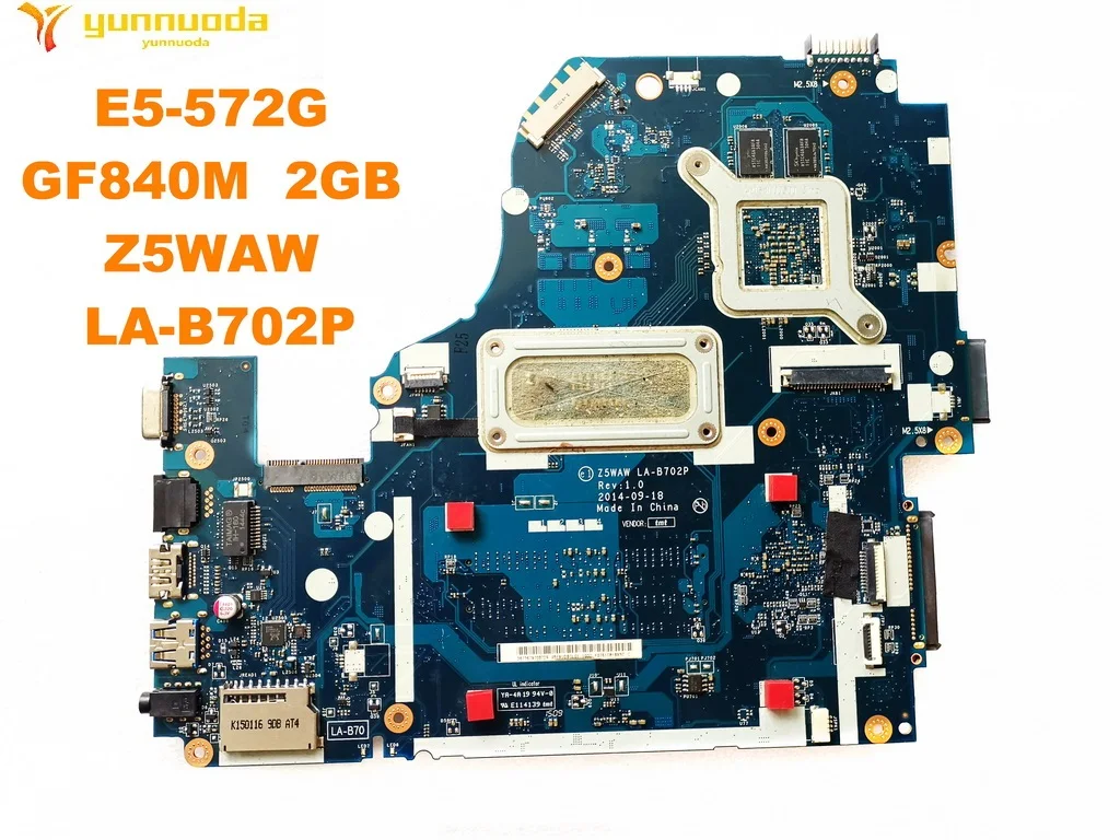Оригинальная материнская плата для ноутбука ACER E5-572G E5-572G GF840M 2GB Z5WAW LA-B702P протестирована хорошая
