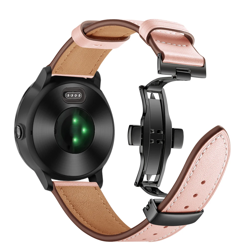 20 мм кожаный ремешок для Garmin vivoactive 3 Смарт-часы браслет для Garmin vivoactive 3 ремешок металлическая пряжка кожаный ремень