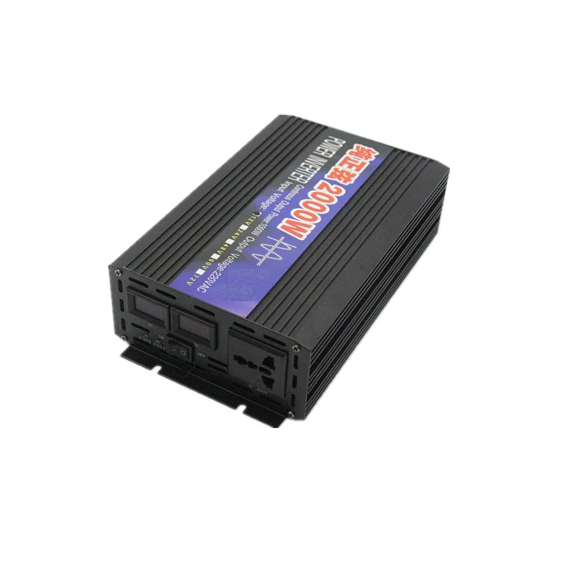 2000 Вт чистого синусоидального инвертора DC12V / 24V к AC220V 50 Гц инвертор с цифровым дисплеем для домашнего автомобильного телефона