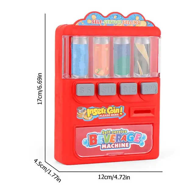 Children's Vending Machine Simulation Mini-coin-operated Beverage Vending Machine Self-service Beverage Funny Pretend Toys 6