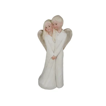 

A pair of angel lovers with wings Sculpted Figure Table Ornaments Hand-painted Angel Figurine Home Decoration Accessories