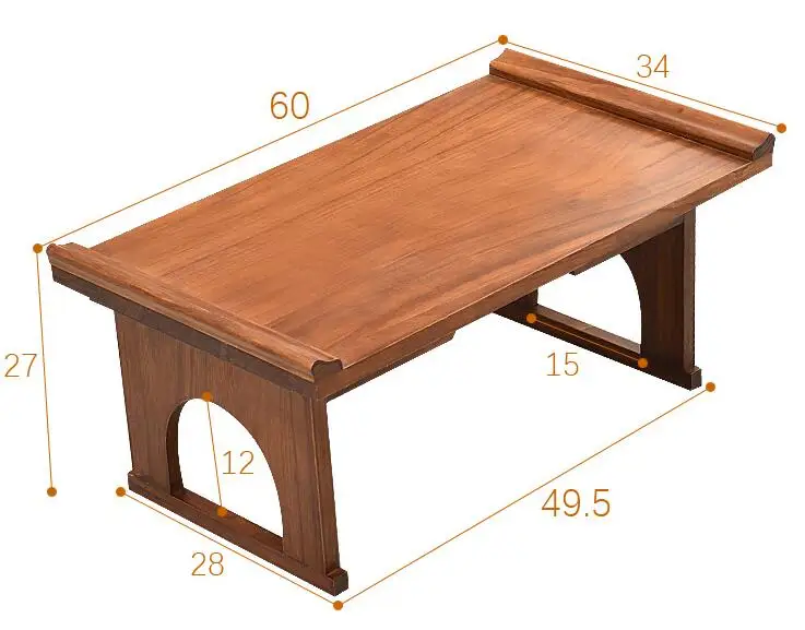 Us 89 0 Asian Wood Furniture Korean Dining Table Folding Leg Rectangle Living Room Coffee Table For Tea Traditional Floor Table Foldable In Coffee