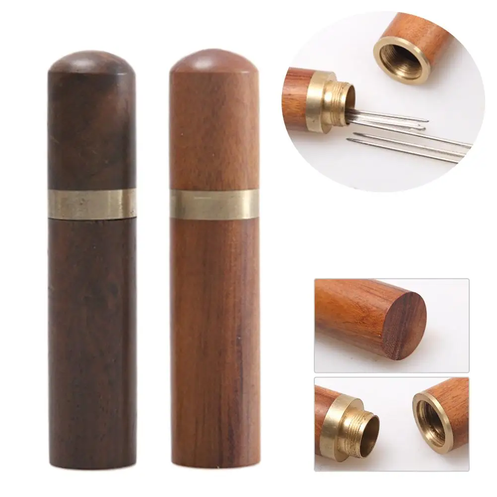 

1pc Hand Sewing Needles Storage Wooden Box Needles Bottle Container Toothpicks Holder Knitting Embroidery Needle Organizer Case