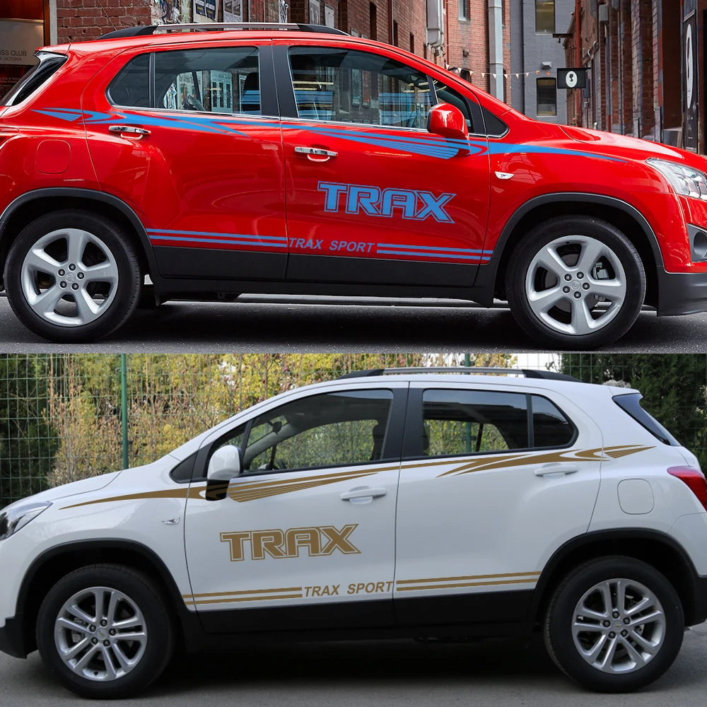 2 шт. автомобильные стильные боковые наклейки для Chevrolet Trax Авто Виниловая пленка наклейки Стайлинг украшения тюнинг автомобильные аксессуары