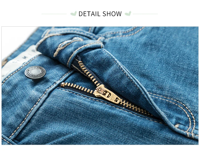 SEMIR джинсы женские зима новые тонкие ноги леггинсы девять брюки вышивка модные обтягивающие брюки