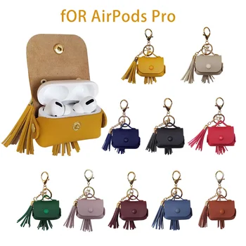

Leather Skin Case For Apple AirPods Pro Bluetooth Wireless Earphone Protective Cover Headset Charging Box Air pods 3 2019 Case