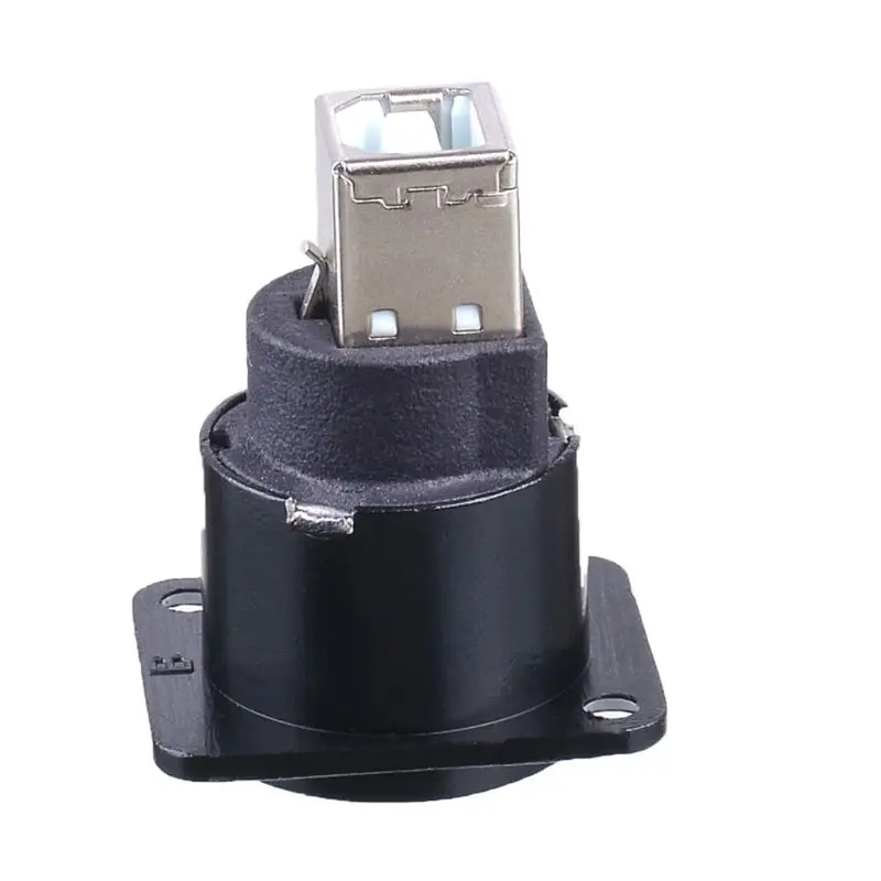 Металлический USB B Тип гнездо к USB A Тип гнездо адаптер для монтажа на панель