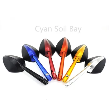 

CNC Aluminum Motorcycle Bar End Mirrors Rearview Side Mirror Motorbike Universal 6mm 8mm 10mm