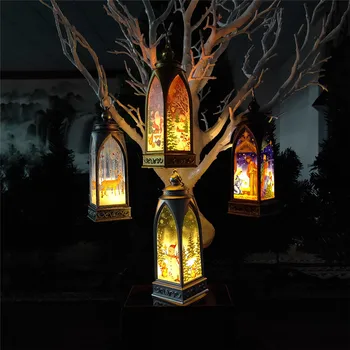 

15*5cm Christmas Arch Storm Lantern Adornment Pendant Home New Year Party Hanging Decor