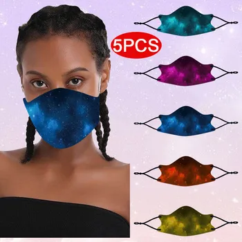 

Adult Space Cotton Dust-Proof Printed Mask With Adjustable Earbands And Breathable Maksek Fashionable Adults Flag Bandana#3