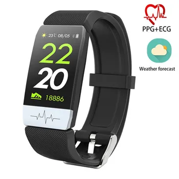 

ONEVAN Q1S Smart Bracelet ECG PPG Heart Rate Blood Pressure Monitor Fitness Tracker Band Weather Forecast IP67 Sport Watch