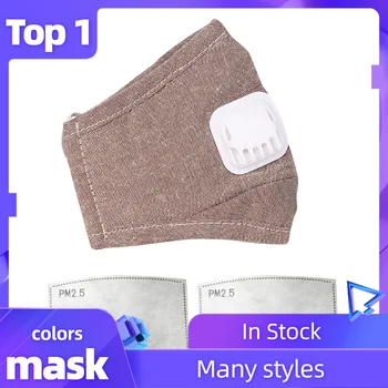 

Cotton Mask Fashion Pm2.5 Mouth Mask Washable Reusable Cotton Mouth Cover With 2 Filters For Men Women Face Mask Mascarillas