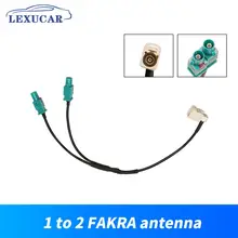 Cabeça macho cabo de conversão rádio um 1 fakra fêmea cabeça para dois 2 fakra antena interface adaptador conector universal
