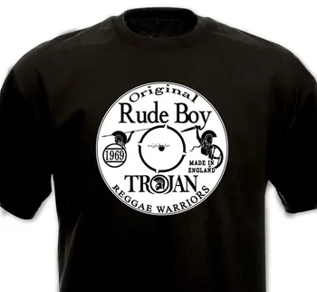 

T-SHIRT Original Rude Boy - Ska Reggae Dub Vinyl Trojan Studio 1 Coxsone - 1969 Low Price Round Neck Men Tees shirts