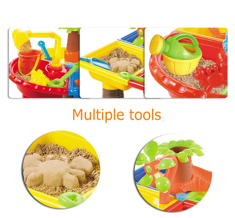  New Children Beach Table Play Sand Toy Pool Set Water Dredging Tools Outdoor Sand Toys Kids