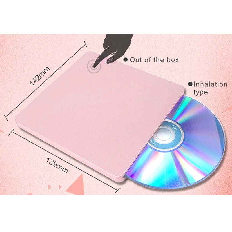 USB 2,0 Внешний Оптический привод DVD CD рекордер драйвер для ПК компьютер ноутбук PUO88