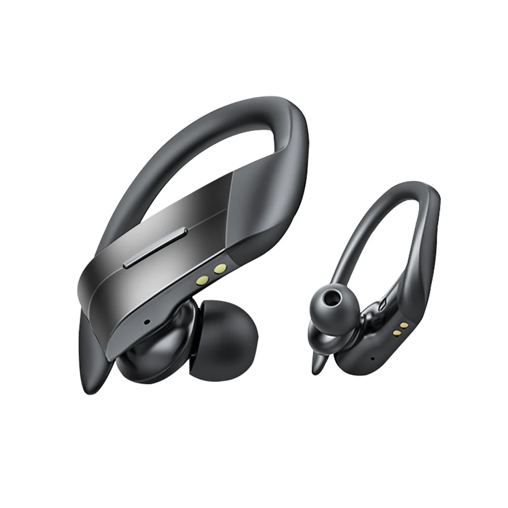 Bluetooth 5 0 TWS Wireless Earphones LED Display Waterproof HIFI Stereo Sounds Hands Free Ear Hook Earphones with Charging Case