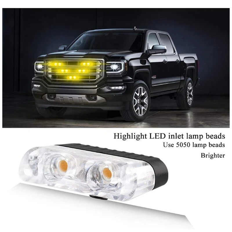 8X2LED 8 в 1 пульт дистанционного управления 12 в аварийный стробоскоп Предупреждение ющий светильник мигающий светильник решетки для автомобиля грузовик DRL скорая помощь полицейский светильник