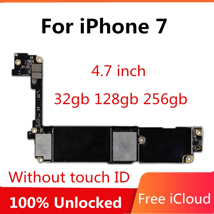Заводская разблокированная материнская плата для iphone 7 без Touch ID iCloud 4 дюйма 100%