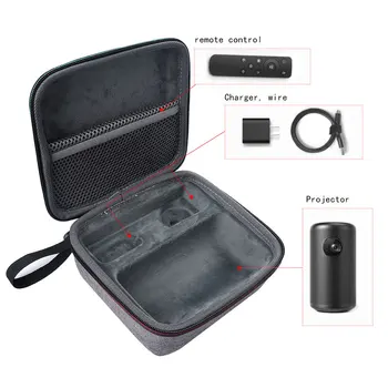 

Wear Resistant Hard EVA Zipper Closure Projector Bag Shockproof Organizer Storage Outdoor Portable For Anker Nebula Capsule II
