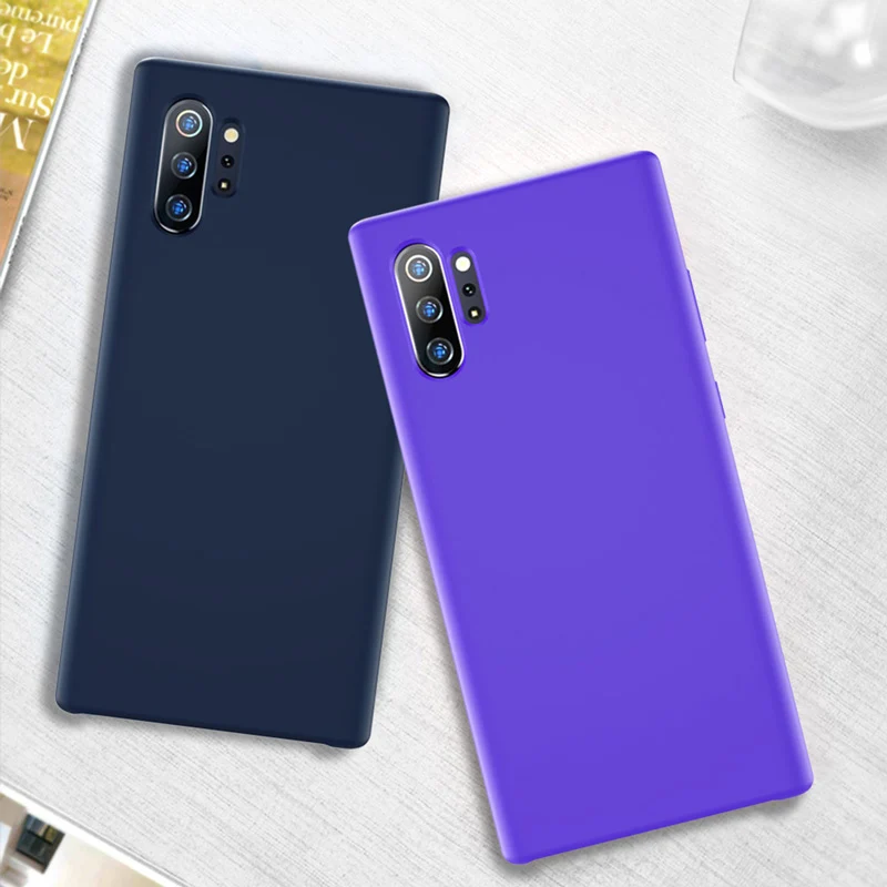 Для samsung Note 10, 9, 8, чехол на заднюю панель, мягкий жидкий силиконовый чехол для samsung Galaxy Note 10 Pro, противоударный защитный чехол