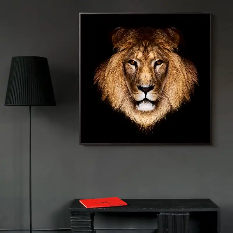 Leao De Ouro Preto Animais Selvagens Feroz Besta Cuadros Pintura A Oleo Sobre Tela Posters E Copias Da Arte Parede Imagem Para Sala Estar Aliexpress