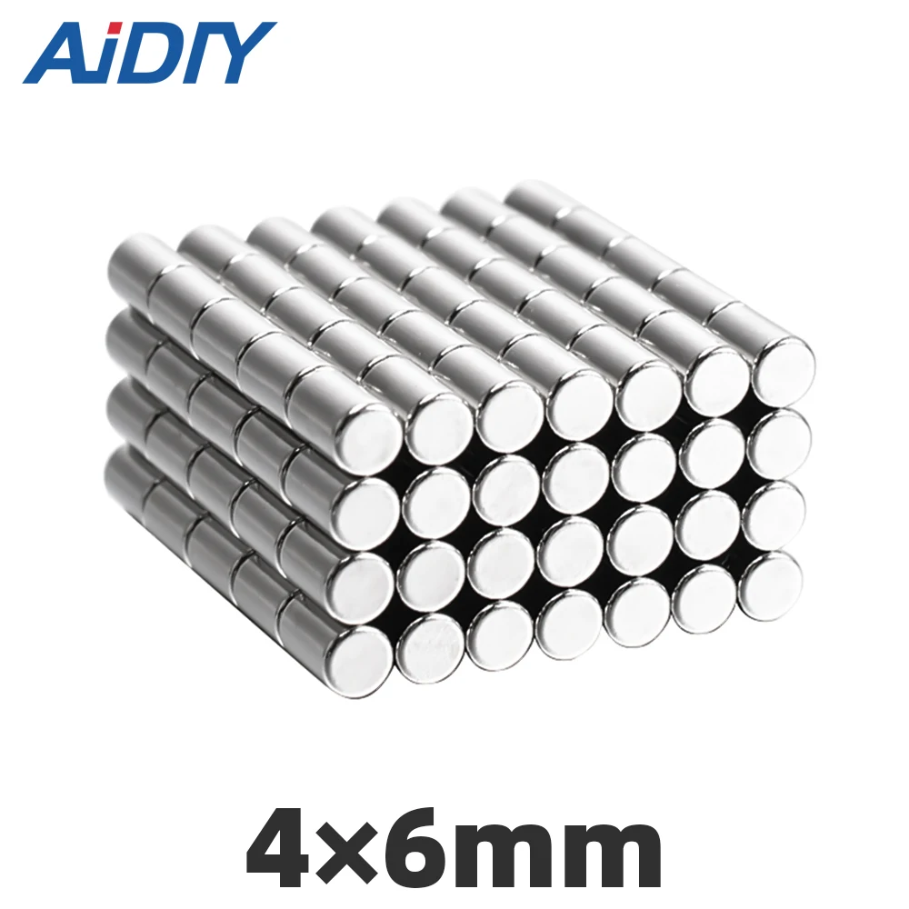 AIDIY 50 pieces 4x6 round N35 magnet neodymium disk magnets super powerful strong rare earth NdFeB 4 * 6mm | Обустройство дома
