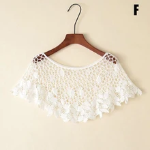 Женское винтажное вязаное крючком кружевное короткое открытое пончо шали болеро TS95