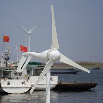 

400W Wind Turbine Generator with 3/5/6PCS Blades Controller 3 Phase 12V/24V Generation for Land Boat 3 Years Warranty.